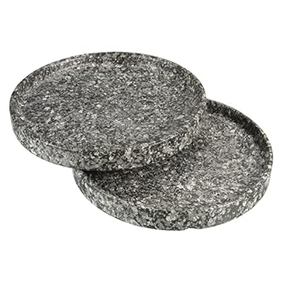 植木鉢受け皿 15cm 2個 セラミック ラウンド フラワードリップトレー 屋内 屋外用 マーブル