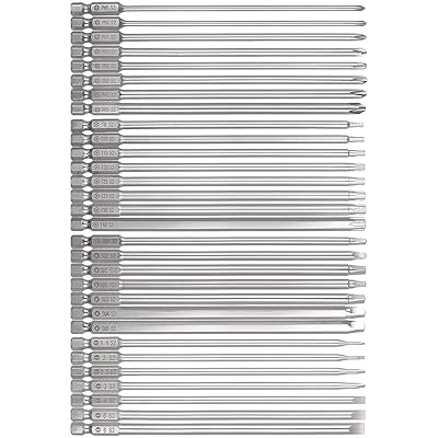 30本組 電動ドライバービット 組み合わせ 長さ100mm 六角軸 6.35mm （1/4インチ） インパクトドライバー S2鋼 磁気 ドライバービット インパクト用工具 （スクエアヘッド+トルクス+クロスヘッド+マイナスドライバービット）