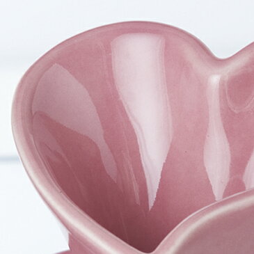 即日 クレイ/Heart Pot and Saucer 7.5L7.5W6.5H　PINK/240-291-510