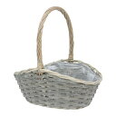 大橋新治商店/カンパーニャ オーバルバスケットS/2/63-951【01】 花器、リース 花かご・フラワーバスケット その他 花かご