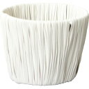 大橋新治商店/ホワイトシルフプランターラウンドD4/23-944【01】 花器、リース 花かご・フラワーバスケット ウォーターヒヤシンス・メイズバスケット