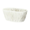 大橋新治商店/ホワイトシルフプランターD4W/23-974【01】 花器、リース 花かご・フラワーバスケット ウォーターヒヤシンス・メイズバスケット