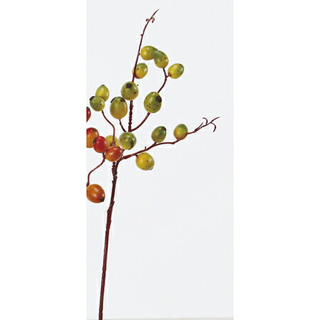 【造花】アスカ/バーボンベリーピック　グリ－ンイエロ－/A-47700-053【01】【取寄】 造花（アーティフィシャルフラワー） 造花実物、フェイクフルーツ ベリー
