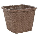 大橋新治商店/ペプリ スクエアD4 ブラウン/22-204【01】 花器、リース 花かご・フラワーバスケット ロープ編みバスケット