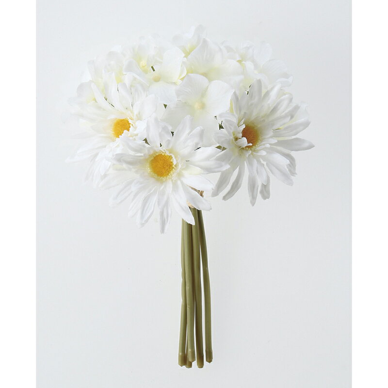 【造花】アスカ/ミックスフラワーブーケ ホワイト/A-33035-001【01】【取寄】 造花（アーティフィシャルフラワー） 造花 花材「は行」 バラ