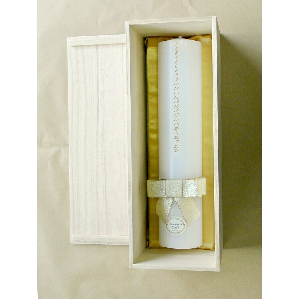 町田ローソク/アニバーサリーキャンドル ベーシック 1〜25 桐箱入り/AC-0101【07】 キャンドル・ロウソク ブライダルキャンドル