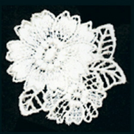 NBK日本紐釦貿易/レースモチーフ 4枚 ホワイト/LA14S-0【01】【10】 手芸用品 レース・リボン・テープ・コード レース 手作り 材料