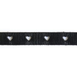 NBK/イタリア製本革コード ハート（9mm）9 黒/SHT9-9【01】【10】【取寄】 手芸用品 レース・リボン・テープ・コード テープ・コード 手作り 材料