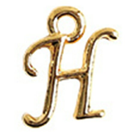 NBK日本紐釦貿易/イニシャルチャームH ゴールド 5個（K46-02-004/KE750【10】 手芸用品 アクセサリー ..