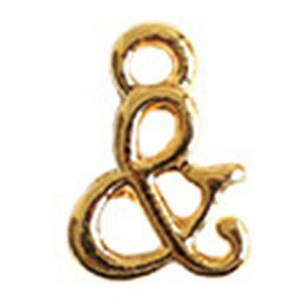 NBK日本紐釦貿易/イニシャルチャーム＆ ゴールド 5個（K46-02-004/KE761【10】 手芸用品 アクセサリー ..