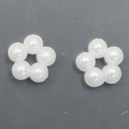 NBK日本紐釦貿易/パール 10個 No.3 オープン/フラワー/KE832【10】 手芸用品 アクセサリー デコレーシ..