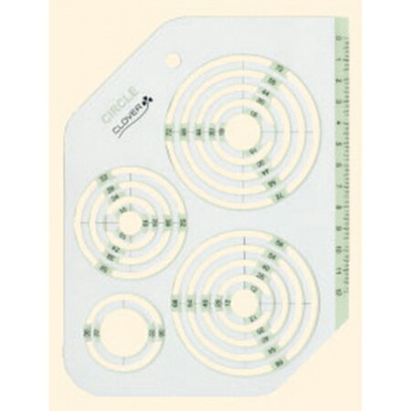 クロバー/ピーステンプレート 円形/58-002【10】 手芸用品 ツール 製図型取り用品 手作り 材料