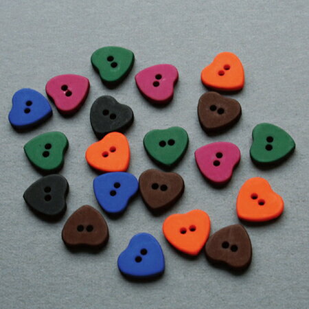 NBK日本紐釦貿易/キャンディボタン ハート つや消し 40個/LW141【10】 手芸用品 ソーイング資材 ボタン 手作り 材料