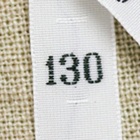 NBK/サイズタグ「130」 9mm巾 500個/TME-130-500【10】【取寄】 手芸用品 ソーイング資材 ストラップ用カン 手作り 材料