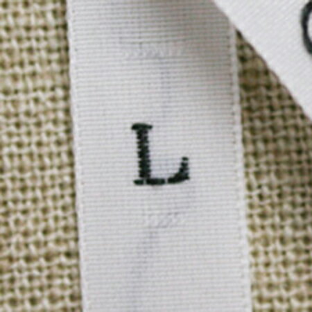 NBK日本紐釦貿易/サイズタグ「L」 9mm巾 50個/TME-L【10】 手芸用品 ソーイング資材 ストラップ用カン ..