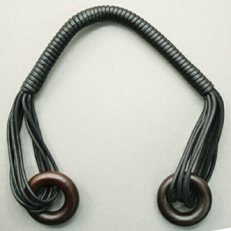 NBK/リング付き持ち手 2本 黒/H101-9【10】 手芸用品 持ち手・金具 持ち手 手作り 材料