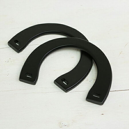 NBK/木製持ち手 2本 黒/KT333【10】 手芸用品 持ち手・金具 持ち手 手作り 材料