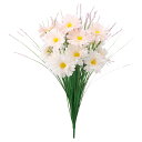 【造花】YDM/グラスガーベラブッシュ ホワイト/FP-5021-W【07】 造花(アーティフィシャルフラワー) 造花ギフト 仏花