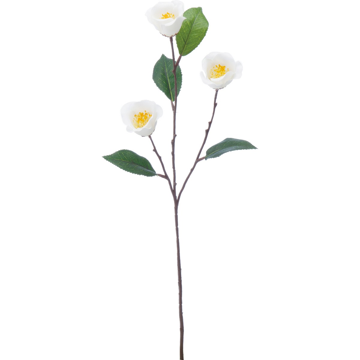 【造花】YDM/サテンツバキ ホワイト/FS-5233-W【01】【取寄】 造花（アーティフィシャルフラワー） 造花 花材「た行」 ツバキ（椿）