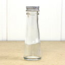 ハーバリウム瓶(テーパー)50ml アルミキャップ付「キャップ色:シルバー」【10】 ハーバリウム 瓶・ボトル ガラス瓶