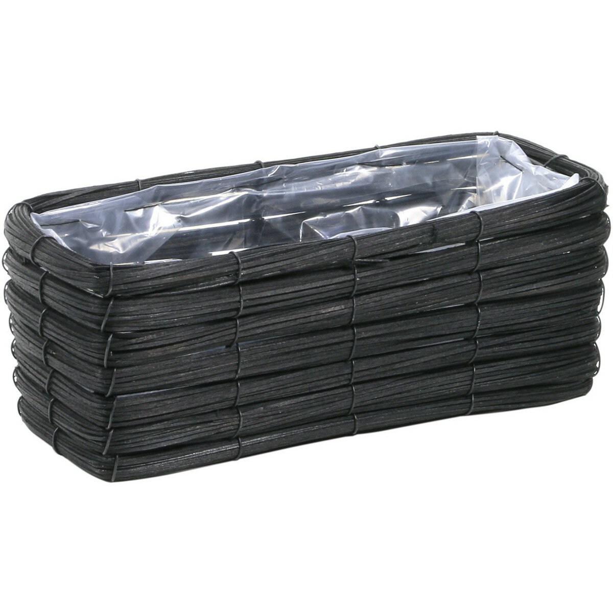 SG Wonder zone/コイリングウッディ角長S　ブラック/747-004K【07】 花器、リース 花かご・フラワーバ..