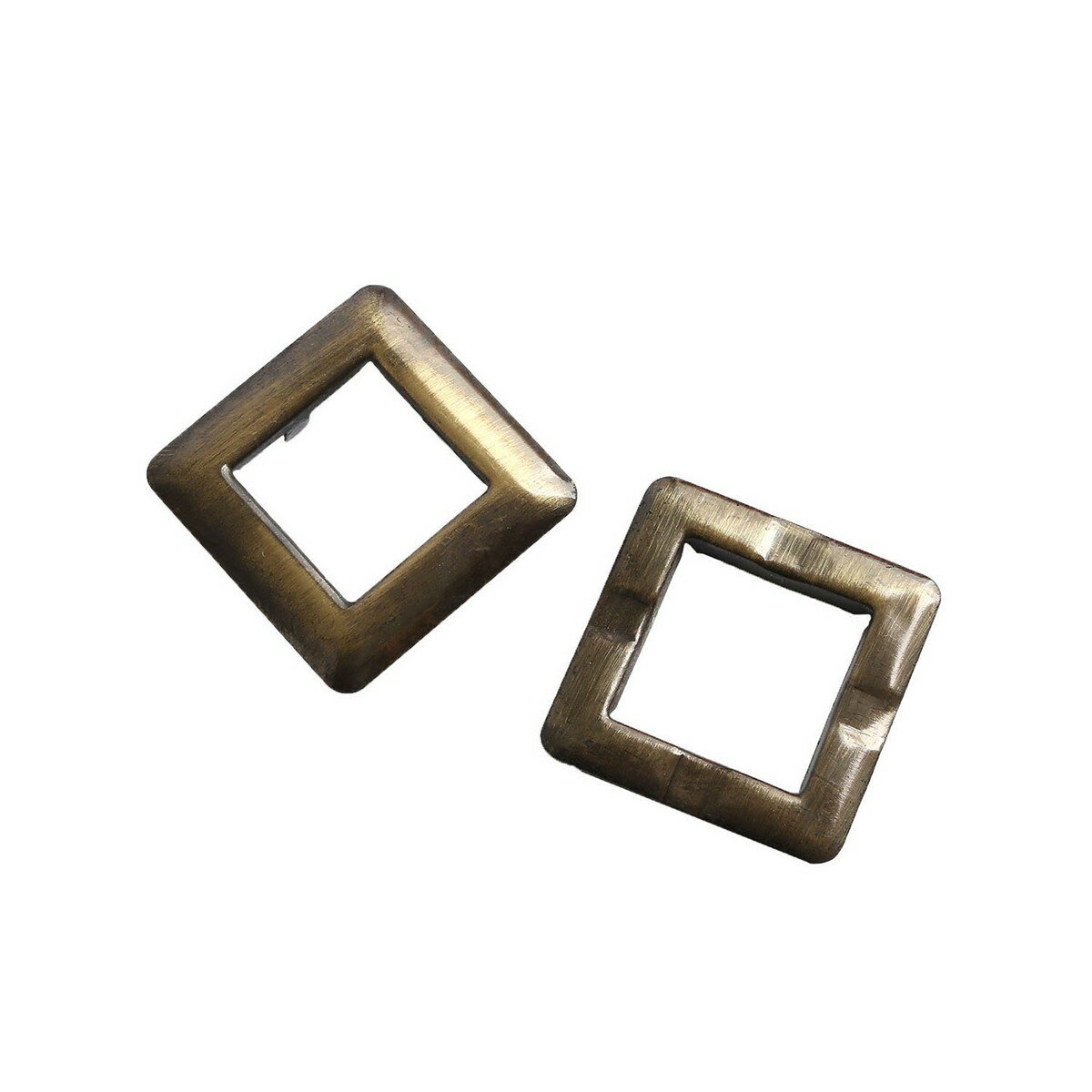 NBK/ツメ式ハトメ 正方形 小 アンティークゴールド 内寸2.1×2.1cm 2組/F5-432【10】【取寄】 手芸用品 持ち手・金具 ハトメ 手作り 材料