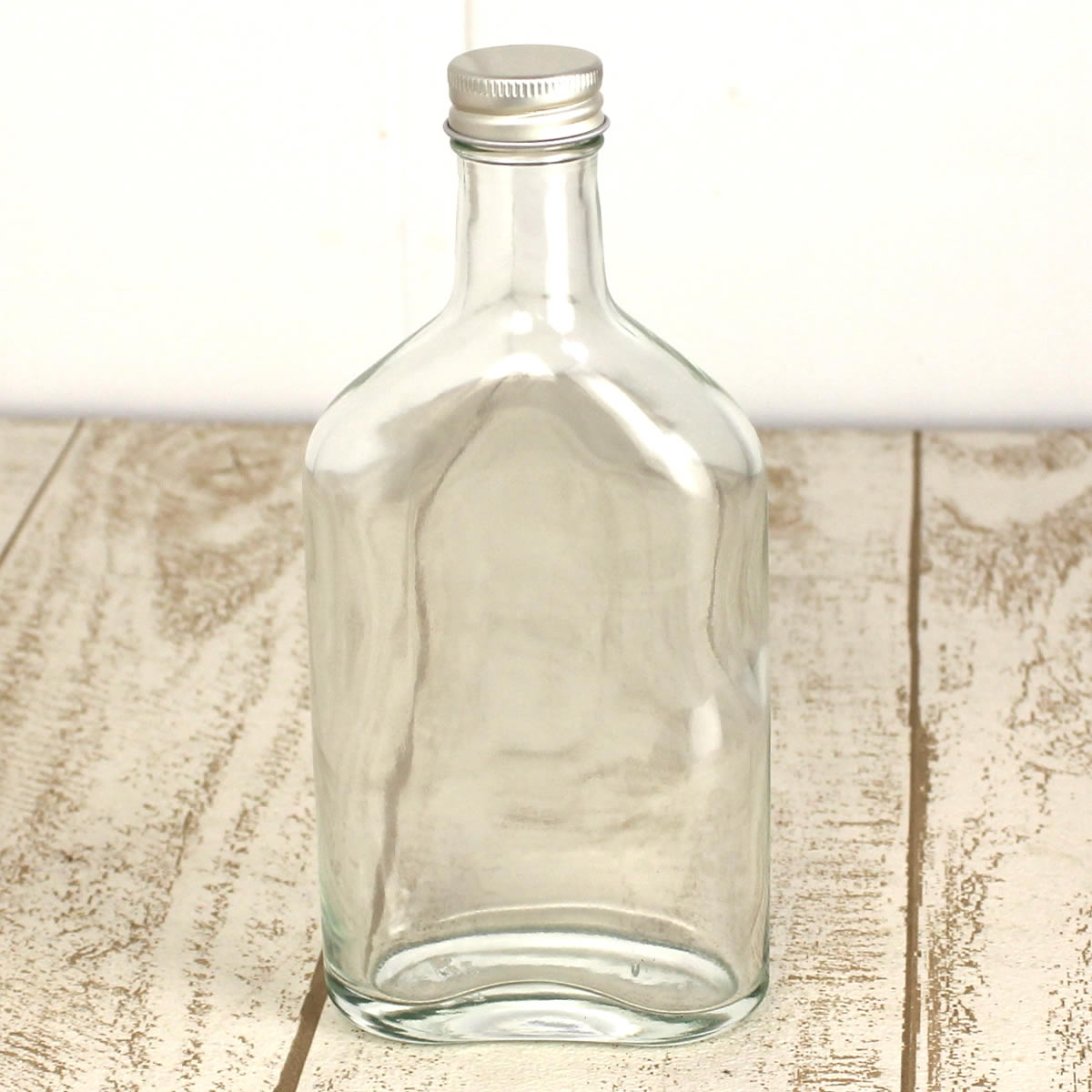 ハーバリウム瓶(ウィスキー1：ポケット)200ml 専用アルミキャップ付「キャップ色：シャンパンシルバー..
