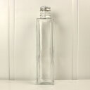 ハーバリウム瓶 (角)300ml アルミキャップ付「キャップ色:シルバー」【10】 ハーバリウム 瓶・ボトル ガラス瓶