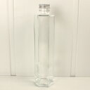 ハーバリウム瓶 (六角)300ml アルミキャップ付「キャップ色:シルバー」【10】 ハーバリウム 瓶・ボトル ガラス瓶