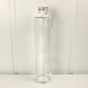 ハーバリウム瓶 (丸)300ml アルミキャップ付「キャップ色:シルバー」【10】 ハーバリウム 瓶・ボトル ガラス瓶
