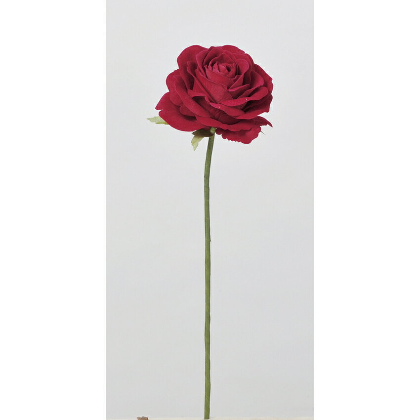 【造花】アスカ/ベルベットローズピック 002 レッド/A-33466-2【01】【取寄】 造花（アーティフィシャルフラワー） 造花 花材「は行」 バラ