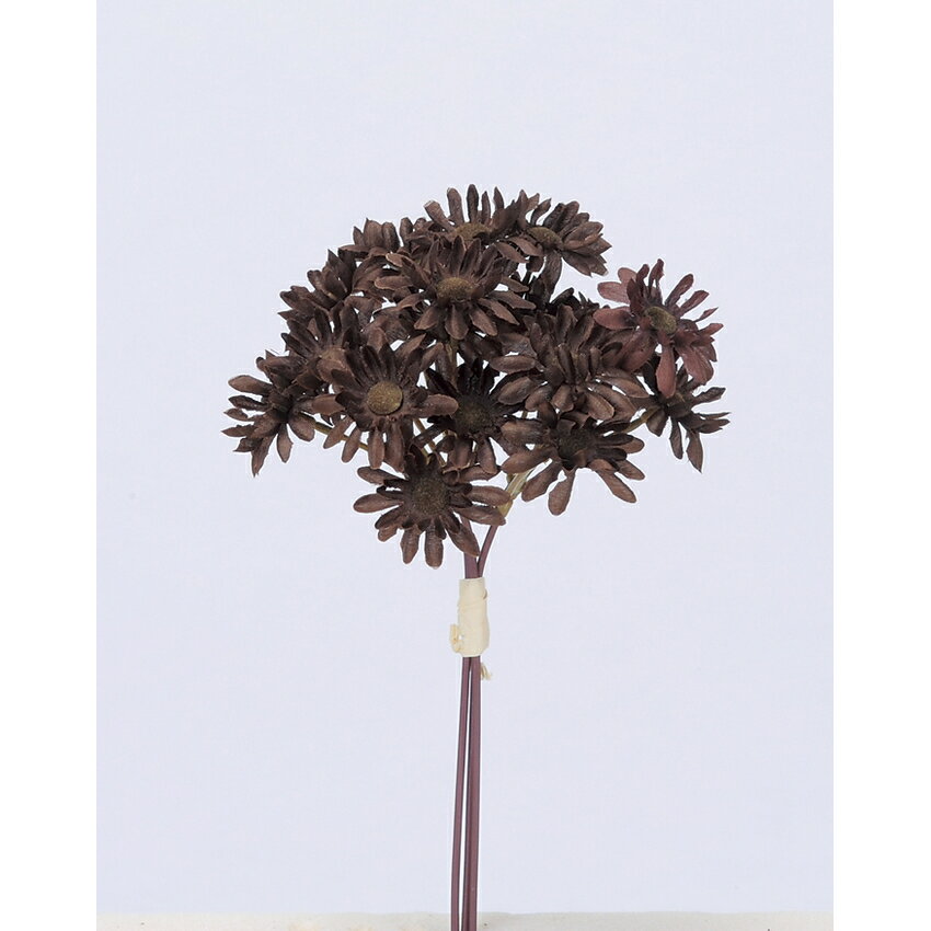 アスカ/デージーバンチ (1束3本)　#028C チョコブラウン/A-33535-28C 造花（アーティフィシャルフラワー） 造花 花材「た行」 デージー