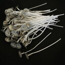 kinari/座金付きコーティング芯 100本セット/zaw100【01】 キャンドル材料 芯・座金 座金+芯セット