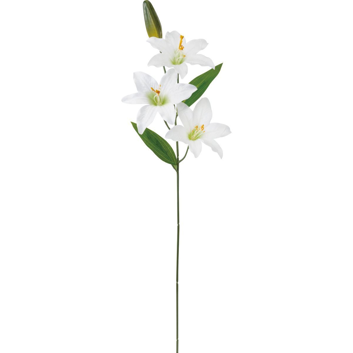 【造花】YDM/サテンユリ ホワイト/FF-2947-W【01】【取寄】 造花（アーティフィシャルフラワー） 造花 花材「や行」 ユリ（百合）・リリー