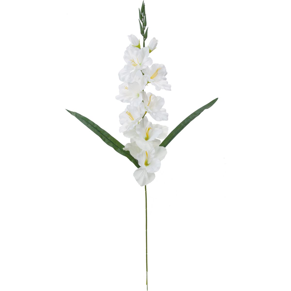 YDM/サテングラジオラス ホワイト/FA-7274-W 造花（アーティフィシャルフラワー） 造花 花材「か行」 グラジオラス