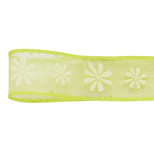 青山リボン/サマーデージー 25mm×10m /260-5【01】 リボン オーガンジーリボン デザインオーガンジーリ..