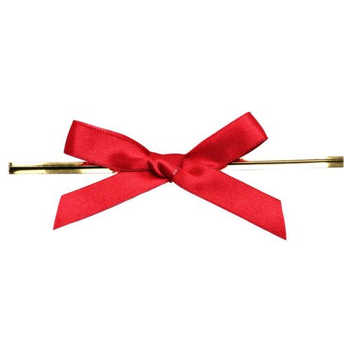 青山リボン/リーガルタイドボウ ビニタイ付 12mm×100個 #016/7213-16【01】 リボン 加工リボン タイ＋リボン