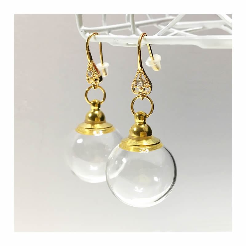 Gracias/ハーバリウム用ピアス2個セット 金メッキ＋人工ダイヤ付きC/C-239【01】[5セット] ハーバリウ..