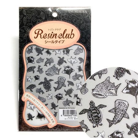 レジンクラブ/海洋生物 [両面]/RC-SEC-101【10】 手芸用品 レジン レジン用着色剤・シール・グリッター..