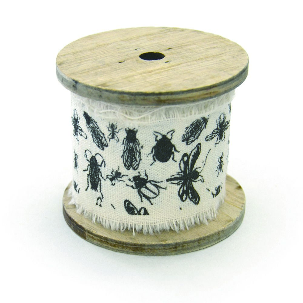 azi-azi/スプールリボン／昆虫/TH-104【01】[3個] リボン デザインリボン ナチュラルデザインリボン