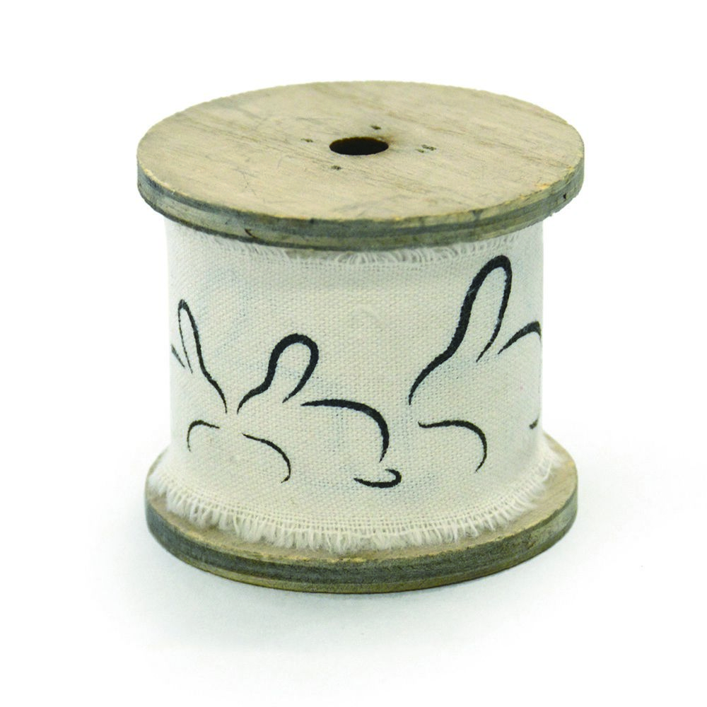 azi-azi/スプールリボン／うさぎ／A/TH-106【01】[3個] リボン デザインリボン ナチュラルデザインリボン