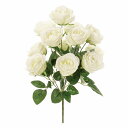 【造花】MAGIQ東京堂/ルシアローズブッシュ CREAM/FM001617-001【01】 造花(アーティフィシャルフラワー) 造花 花材「は行」 バラ