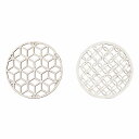紋様プレート 白(2柄アソート)/ZE000627-001【01】 花器、リース 花器・花瓶 木製花器