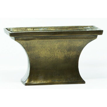 PTMD/Alu Gold brass trough vase/659822【07】【取寄】花器、リース 花器・花瓶 アルミ花器 手作り 材料