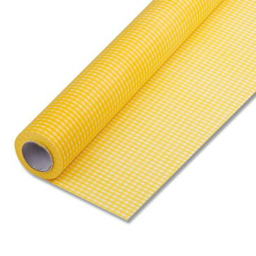 HEIKO/フラワーラップ Rチェック イエロー/006777906【07】【取寄】 ラッピング用品 ・梱包資材 ラッピングペーパー(包装紙) 包装紙(ロール)