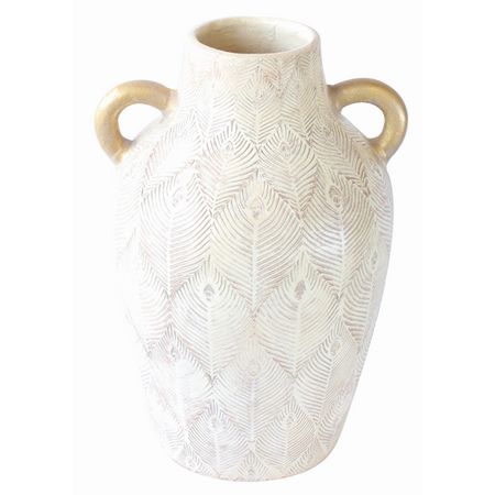 彩か/Gold IvoryピーコックベースM/PTA-177iv【07】【取寄】 花器、リース 花器・花瓶 陶器花器のサムネイル