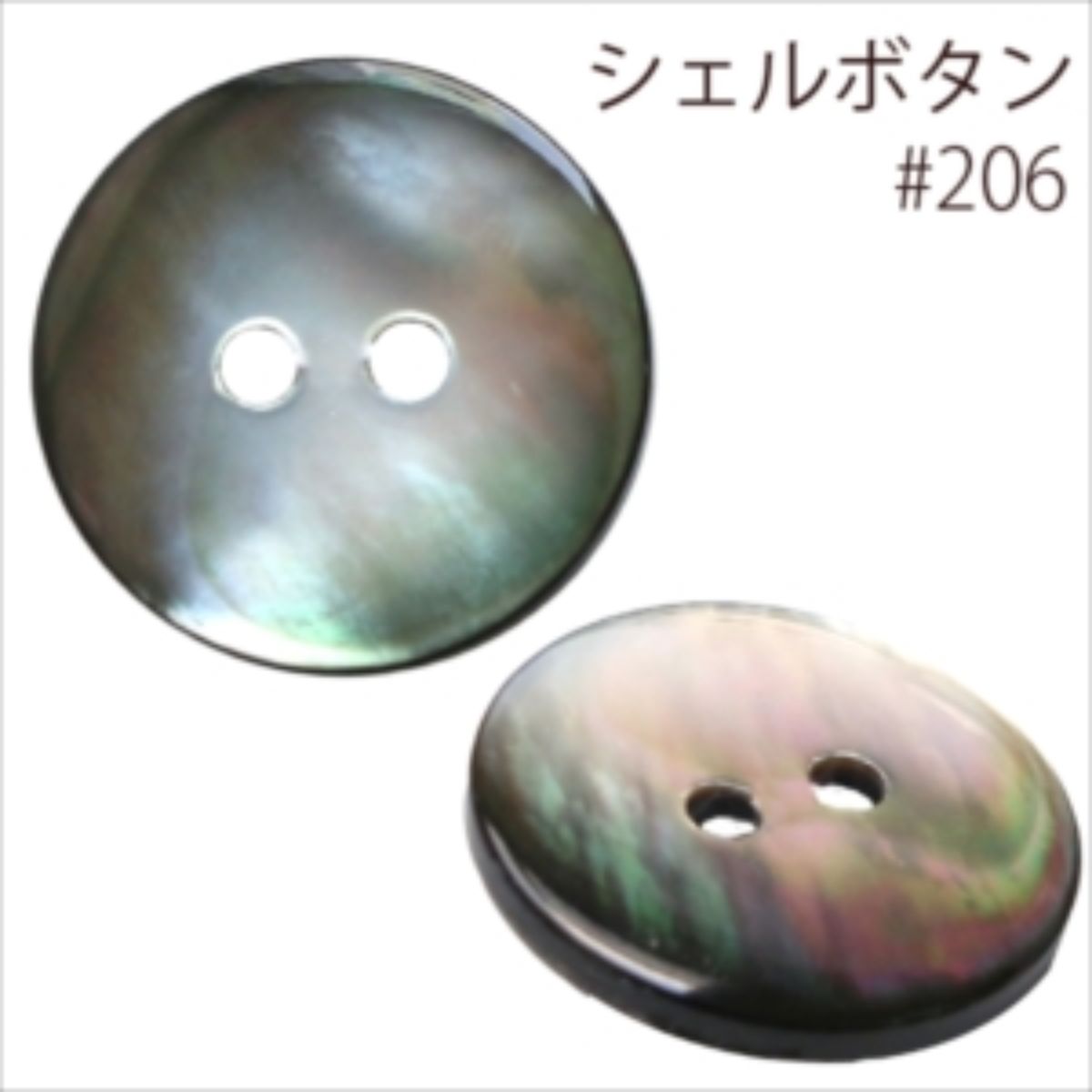NBK日本紐釦貿易/シェルボタン（黒蝶貝） 11.5mm 36個付/IGA206-11【10】 手芸用品 ソーイング資材 ボ..