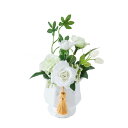 【造花】YDM/メモリアルアレンジ ホワイト/FPN-0046【07】 造花(アーティフィシャルフラワー) 造花ギフト 仏花