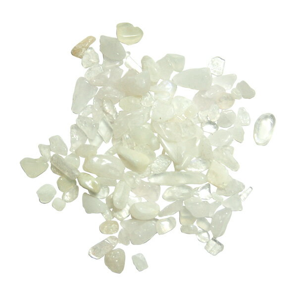 エルベール/天然サザレ ムーンストーン 約5g/BJ-148【07】[3袋] 手芸用品 アクセサリー ピアス・イアリ..