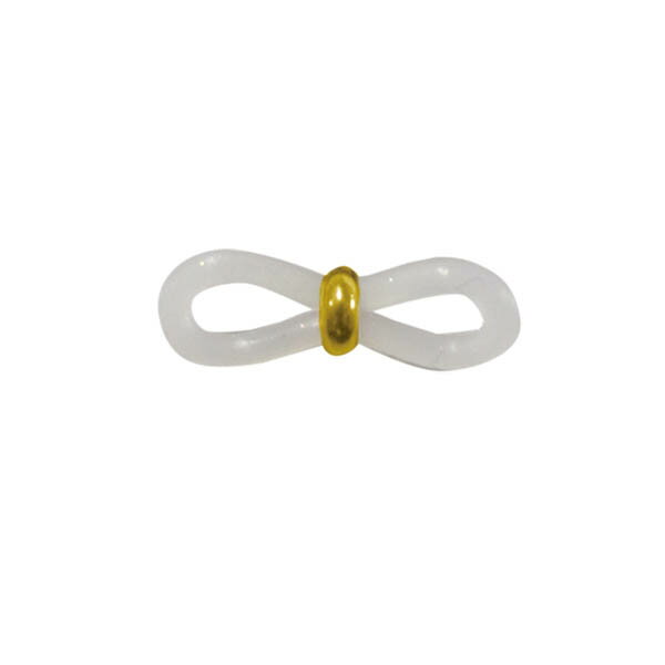 エルベール/メガネ留め(ホワイト) 約10個 ゴールド/BJ-266G【07】[3袋] 手芸用品 アクセサリー アクセ..